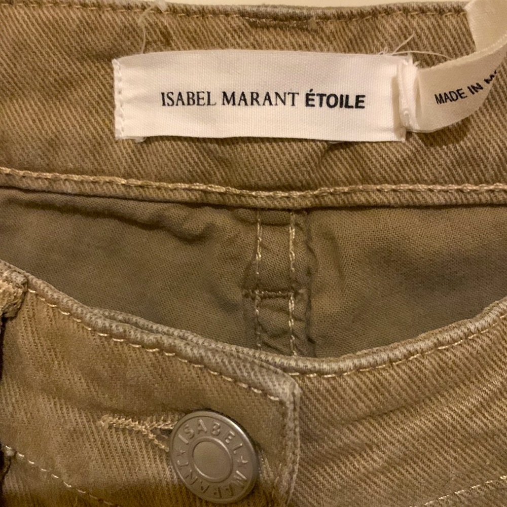 ISABEL MARANT ÉTOILE WOMENS TAN Cotton JEANS - FIT LIKE AMERICAN SIZE 6/8 - Picture 10 of 12